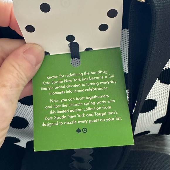NWT Kate Spade New York x Target White/Black Polka Dot Knit Crossbody Bag - Picture 7 of 10